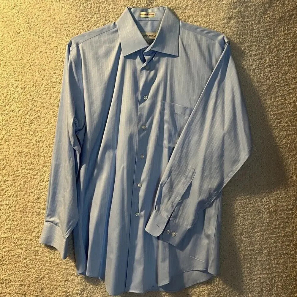 Pronto.uomo 16/ 32-33 100% cotton long sleeve Blue